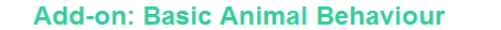 Add-on: Basic Animal Behaviour